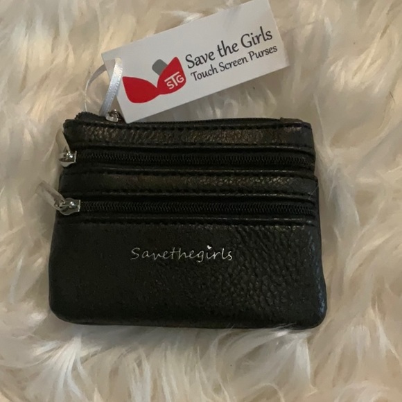 Save The Girls Handbags - Save the Girls Black Zippered Pouch